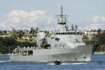 ID 6247 HMNZS OTAGO (P148) the first of two new OPV's (offshore patrol vessels) ordered by the Royal New Zealand Navy as part of the NZ$500 million, seven-ship Project Protector programme, arrives in Auckland...